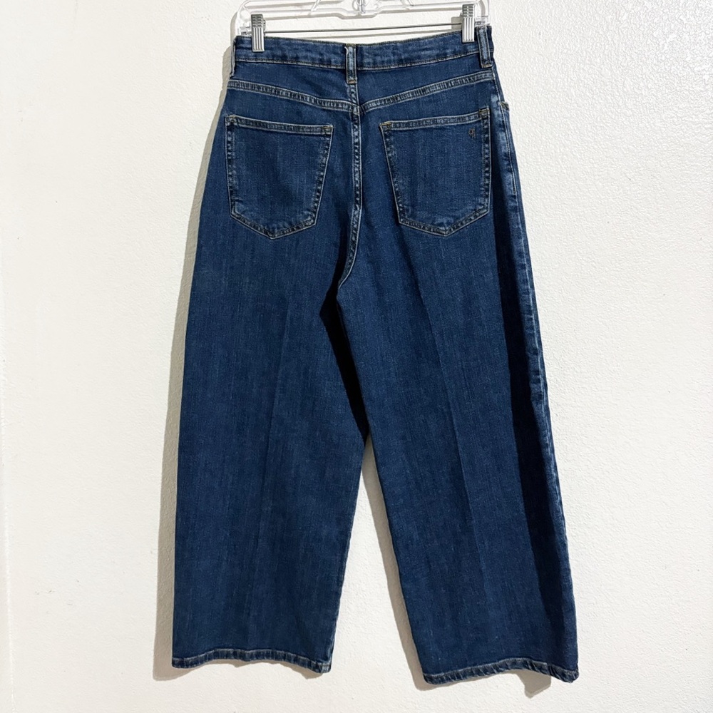 Anthropologie Pilcro The Kenna Mid-Rise Heritage Barrel Jeans Medium Indigo Blue - Picture 6 of 11